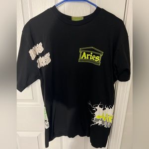 Aries neon temple graphic tshirt